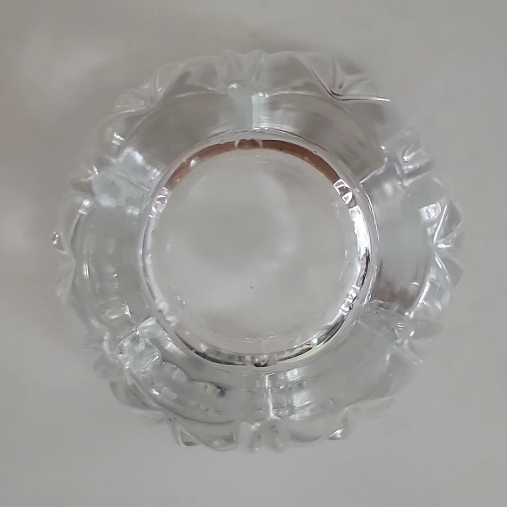 FOSTORIA 24% lead Crystal Glass Accents Vase Candle GERMANY
